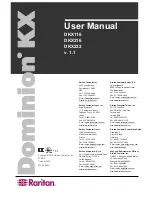 Raritan Dominion KX User Manual preview