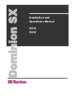 Raritan Dominion SX16 Installation And Operation Manual предпросмотр