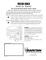 Raritan FRESH HEAD Installation And Maintenance Instructions Manual preview