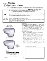 Raritan Marine Elegance Toilet Installation And Maintenance Instructions Manual preview