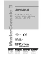 Preview for 2 page of Raritan MasterConsole II MCC16 User Manual