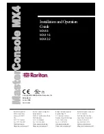 Предварительный просмотр 1 страницы Raritan MasterConsole MX48 Installation And Operation Manual