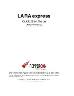 Preview for 1 page of Raritan Peppercon LARA express Quick Start Manual