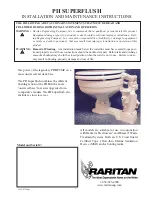 Raritan PH Superflush Installation And Maintenance Instructions Manual preview