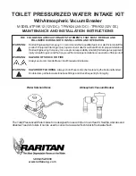 Raritan TPWK12 Maintenance And Installation Instructions предпросмотр