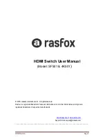 Rasfox SF501 & 4K501 User Manual preview