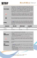 Предварительный просмотр 8 страницы RASHA PROFESSIONAL K2 Quick User Manual