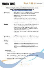 Предварительный просмотр 9 страницы RASHA PROFESSIONAL K2 Quick User Manual