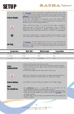 Предварительный просмотр 8 страницы RASHA PROFESSIONAL TUBBY 360 Quick User Manual