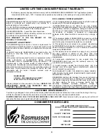 Предварительный просмотр 8 страницы Rasmussen LC-18-N Assembly, Installation And Operation Instructions