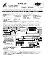 Rasmussen RPK3-N Assembly, Installation And Operation Instructions предпросмотр