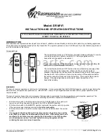 Rasmussen SR-MV1 Installation And Operating Instructions preview