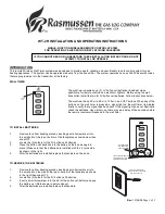 Предварительный просмотр 1 страницы Rasmussen WT-2R Installation And Operating Insctructions