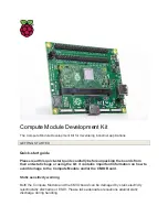 Предварительный просмотр 1 страницы Raspberry Pi CM3+ Quick Start Manual