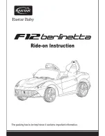 Предварительный просмотр 1 страницы Rastar Baby F12 Berlinetta Instruction Manual