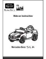 Rastar Baby Mercedes-Benz SLK Ride-On Instructions preview