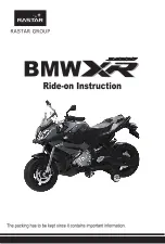 Preview for 1 page of rastar BMW XR S1000 Ride-On Instructions