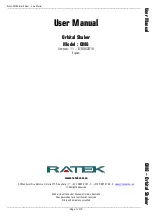 Ratek OM8 User Manual preview