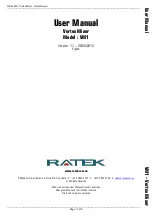 Ratek VM1 User Manual preview