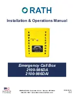 Предварительный просмотр 1 страницы Rath 2100-986DA Installation & Operation Manual