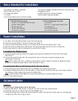 Preview for 4 page of Rath 2100-TPL Landline 120v Tower Installation & Operation Manual