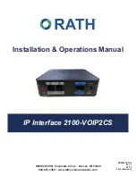 Rath 2100-VOIP2CS Installation And Operation Manual preview