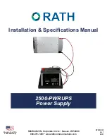 Rath 2500-PWRUPS Installation & Specifications Manual предпросмотр