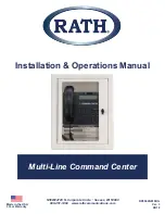 Preview for 1 page of Rath Multi-Line Command Center Installation & Operation Manual