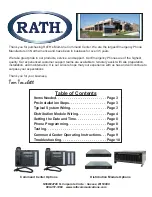 Preview for 2 page of Rath Multi-Line Command Center Installation & Operation Manual