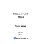 Ratoc Systems CF60U User Manual preview