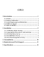 Preview for 2 page of Ratoc Systems CFU2 User Manual