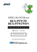 Ratoc Systems IEEE 1394 PCI Board REX-PFW2WDV Product Manual предпросмотр