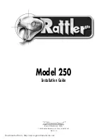 Preview for 1 page of Rattler 250 Installation Manual