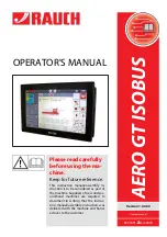 Rauch AERO GT ISOBUS Operator'S Manual preview