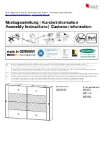 Предварительный просмотр 1 страницы Rauch MD982 Assembly Instructions, Customer Information