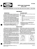 rauland CRT3 Installation Manual preview