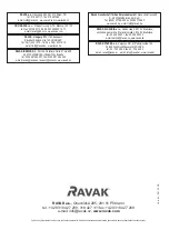 Preview for 12 page of RAVAK GALAXY PRO Series Installation Instructions Manual