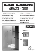 RAVAK GLASSLINE GSD2-200 Assembly Instructions Manual предпросмотр