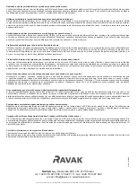 Preview for 12 page of RAVAK XXL + Manual