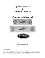 Предварительный просмотр 1 страницы Rave Sports Aqua Mat Deluxe 15 Owner'S Manual