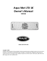 Preview for 1 page of Rave Sports Aqua Mat LTD 18 03026 Owner'S Manual