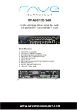 Preview for 1 page of Rave RPA120 Manual