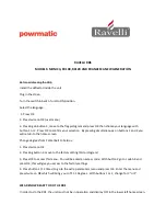 Ravelli Powrmatic MONICA Quick Start Manual preview