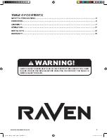 Preview for 3 page of Raven B463 Owner'S Manual