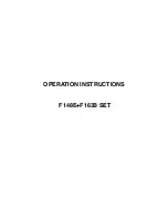 Preview for 1 page of Raven F148E Operation Instructions