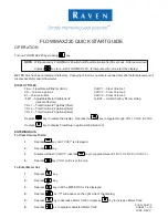 Raven FLOWMAX 220 Quick Start Manual предпросмотр