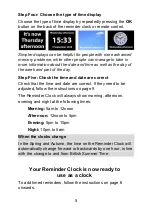 Preview for 8 page of Ravencourt Rosebud Reminder Clock How To Use Manual