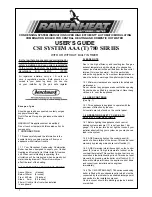 Ravenheat CSI 85 AAA T 780 Series User Manual preview