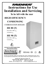 Ravenheat HE 80 T Instructions For Use Installation And Servicing preview