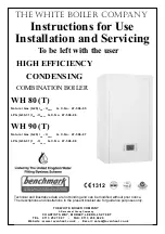 Ravenheat White Boiler WH 80 Instructions For Use Installation And Servicing preview
